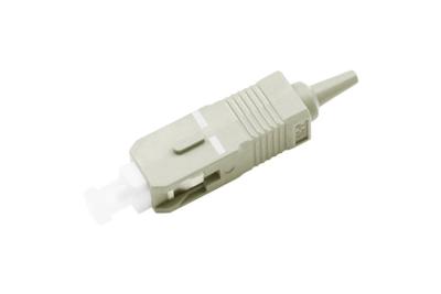 China Conector simples multimodo 0.9mm da fibra ótica do SC UPC com cor bege à venda