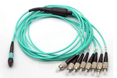 China SM MM OM3 OM4 OS2 Fanout MPO MTP Cable SC LC FC ST Connectors for sale