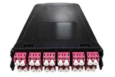 China Fiber 12 24 Core Single Mode MPO MTP Cassettes Magenta MPO Patch Panel Cassette for sale