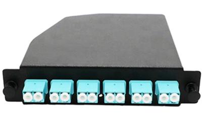 China 12 Port LC Duplex OM3 Fiber Optic MPO MTP Cassette Fiber Optic Terminal Box for sale