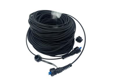 China Cordón de remiendo acorazado al aire libre de la fibra del cable G657A1 5.0m m DX SM LSZH del LC de la prenda impermeable IP67 en venta