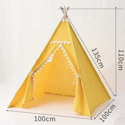 China Toy Safety Standards New Teepee Tent for Kids Play Tents Canvas Foldable Playhouse Toys for Girls and Boys Kids Tent for sale