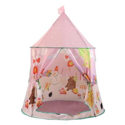 China High Quality Indoor Outdoor Portable Christmas Gift Folding Tent Playhouse Kids Castle Tent For Christmas Gift for sale