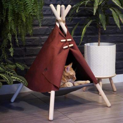 China Indoor Indian Cat Play Cotton Teepee Dog Tent Toy Pet House Teddy Bed Pet Tent Teepee New Style Breathable for sale