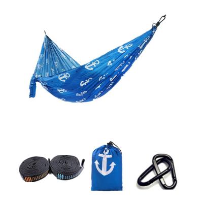 China Ultralight Customized Pattern Printed 270*140cm Zhejiang Light Weight A Nylon Rope Parachute Hammock for sale