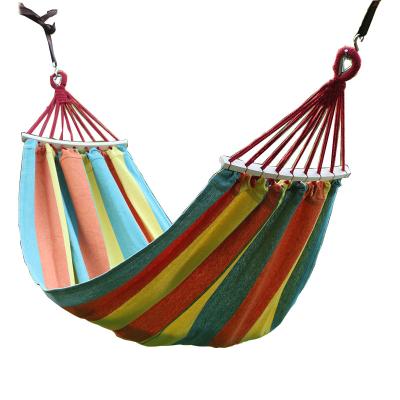 China 2021 Modern Hot Sale Indoor Natural Green Jacquard Rainbow 200*100cm White Leisure Canvas Hammock for sale