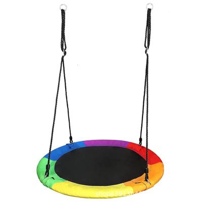 China 2022 Modern Popular Gift Easy Gather Colorful Kids Climbing Outdoor Hanging Garden Tree Swing With Rope Saucer for sale