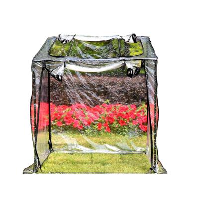 China Easily Assembled Black PVC And Metal Garden Greenhouses Shed For Roses for sale