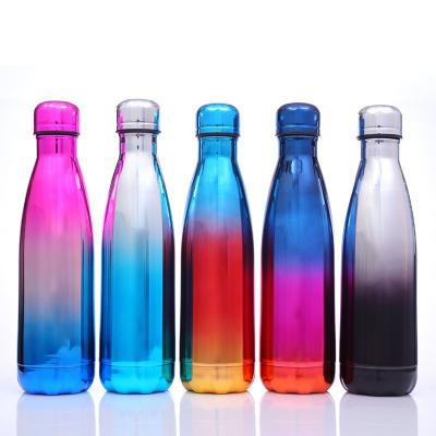 China 500ml Viable Custom Water Bottle Double Wall Coke Cola Shape Sport Water Bottle Logo Vacuum Insulated Stainless Steel for sale