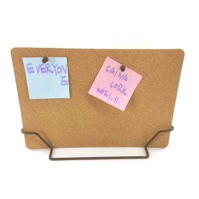 China Creative Desktop Cork Notice Board DRAWING BOARD with Metal Stand for Backboard, Photo Wall and Message Display for sale