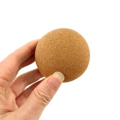 China Custom 100% Natural Peanut Wood Roller Cork Logo Release Myofascial Lacrosse Ball Set CN-R-005 for sale