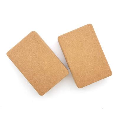 China Yoga Exercises Sell Well New Type Organic Cork 3*6*9 Anti Slip Yoga Block White Cork Organic Unique Yoga Block Cork Brick for sale