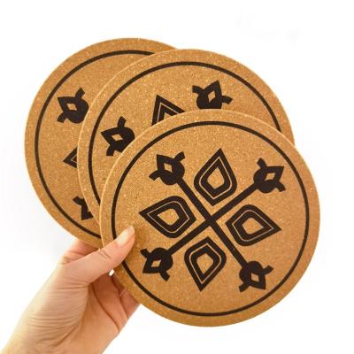 China Custom Mats Cork Mandala Print Viable Coasters Custom Logo and Location Cork Size Print Coaster Printing Cork Coaster for sale