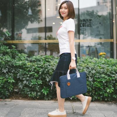 China Canvas Business Ladies Bags Briefcase Laptop Bag Unisex 15.6 Inch Laptop Waterproof Lightweight Messenger Bag Handle Bag for sale