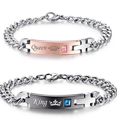 China Fashionable Couple Bracelet 316 Stainless Steel Charm Bracelet Chain Bracelet Wholesale for sale