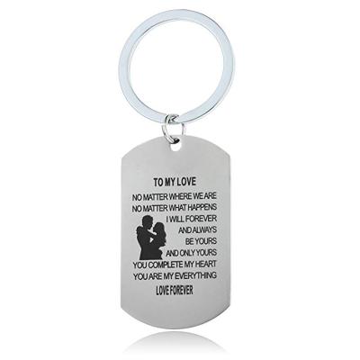 China Key Chain Souvenir Gifts Promotion Wife Husband Tag Valentine's Day Gift Friend Men Jewelry for sale