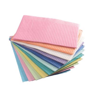 China 125Pcs/Bagdental Wholesale Dental Disposable Bib Scarf Dental PE Fashion Disposable Bib for sale