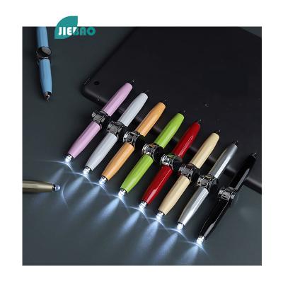 China office & School Pen Hot Selling Multifunctional Luminous Lamp Lightweight Ballpoint Pen With Customizable Logo With Rotate Led Pen for sale