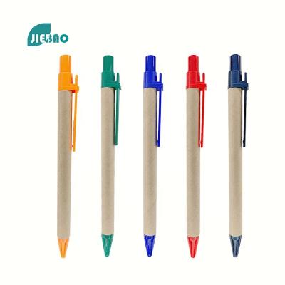 China Promotional Wholesale Hot Selling High Quality Eco-friendly Pencil Pen Jiebao 2022 Shaped Kraft Paper Ballpoint Pen for sale