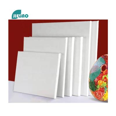 China Jiebao Acrylic Paint Wholesale Cotton Blank Art Oil Painting Canvas Painting White Panel for sale