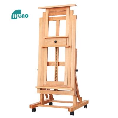 China Jiebao 2022 Hot Sale High Quality Wooden Art Display Stand Cardboard Adjustable Folding Multifunctional Easel Easel For Painting for sale