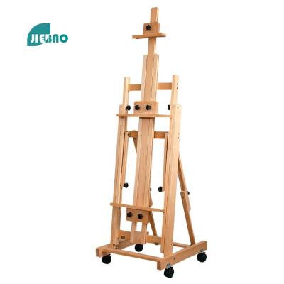 China Jiebao 2022 Hot Sale High Quality Wooden Art Display Rack Adjustable Folding Multifunctional Painting Easel Easel for sale