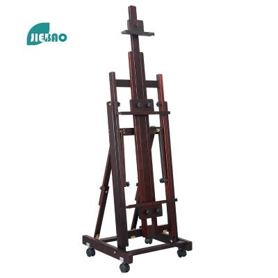 China Jiebao Box French Artist Wooden Sketch Studio Tripod Display Watercolor Setup Flat Painting Decorative Easel Wooden Art Easel for sale