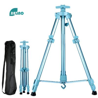 China Hot Selling High Quality Jiebao 2022 Art Adjustable Folding Multifunctional Display Stand Painting Easel With Portable Chair Metal for sale