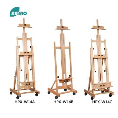 China Jiebao 2022 Hot Selling Easel High Quality Wooden Art Display Stand Adjustable Folding Multifunctional Painting Easel for sale