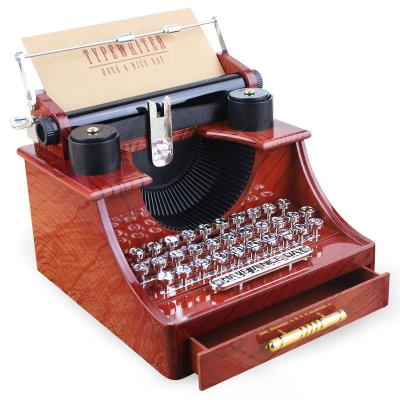 China E-commerce Plastic Goods Wind Up Retro Typewriter Music Box Movements Wholesale for sale