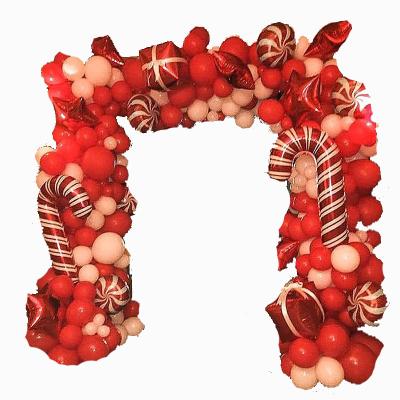 China New Party Latex Aluminum Foil Balloon Set Balloon Chain Christmas Festive Balloon Decorations Gifts 142pcs for sale