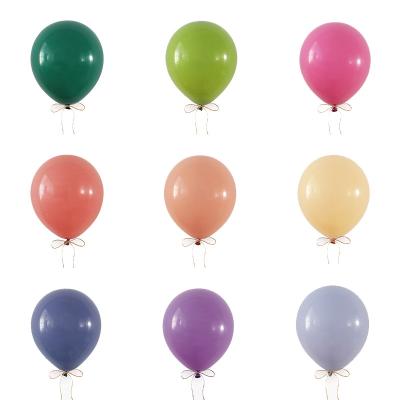 China Gift Toy Color Latex Balloon Round Balloon Chain Round Shape Retro Wedding 10inch 100 Morandi Birthday S.M. Color Aceptable 10 Inch for sale