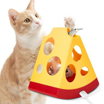 China Stocked Catch Interactive Pet Toy Mouse Crazy Training Funny Cat Toy With Cute Mouse Mice for sale