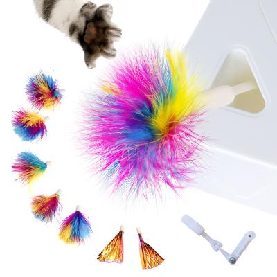 China High Quality Viable Interactive Toy Play Pet Supplies Cat Enigma Toys Box Replaceable Feather Head for sale