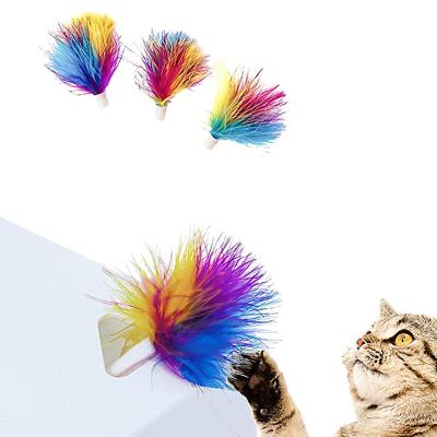 China 2022 Customs Low Price Viable Cat Toy Teaser Box Feather Interactive Pet Toys Pet Accessories for sale