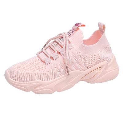 China Fashion Trend Designs New Summer Comfortable Fly Knitted Mesh Sport Shoes Men Women Sneakers for sale