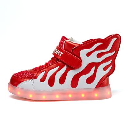 China Wholesale Kids USB Rechargeable Sports Shoes Anti-slippery Led Lightweight Shoes For Kids for sale