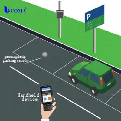 China Detect if the car presents roadside management NB IOT parking lora sensor detector geomagnetic sensor with handheld device for sale