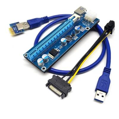 China 1x To 16x 1 To 4 Usb 3.0 Slot Multiplier Hub Adapter Riser Express Card 130mm*45mm*1.5mm for sale