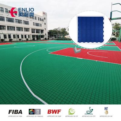 China Modern Outdoor Interlocking Anti Slip Rubber Badminton Court Portable Mat for sale