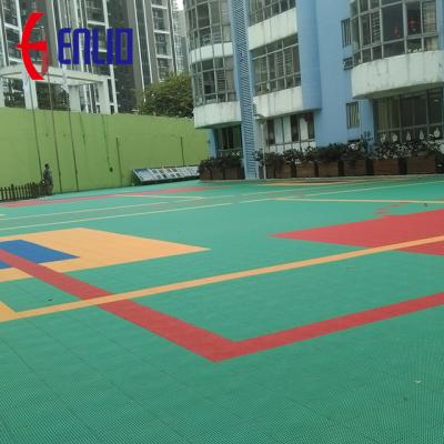 China Adhesive-protective manufacturer of children's outdoor plastic floor tiles for sale