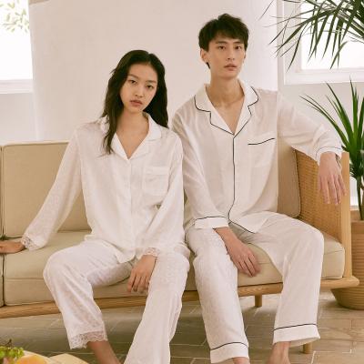 中国 Breathable Custom Satin Pijama Leopard Printing Lounge Wear Sets Luxury Pajama Suit Pj Sleepwear Suit 販売のため