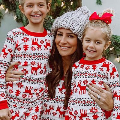 China Breathable Mommy And Me Long Sleeve Home Wear And Pants Family Matching Parent-child Outfits Pajamas for sale