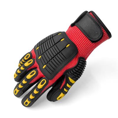 China Wholesale Anti-impact TPR Patches Gloves Mechanic Impact Petroleum Gloves and Gas Field Impact Gloves for sale