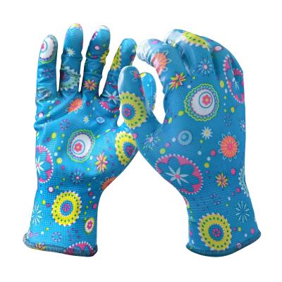 China New Anti-Slip Gloves Nylon Garden Gloves Offer High Cost Effective Nitrile Coated Gloves for sale