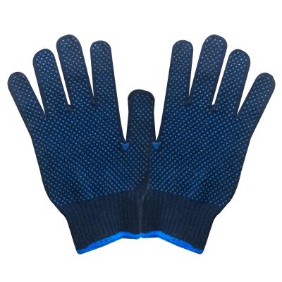 China Comfortable Hot Sale PVC Double Side Dotted Cotton Knitted Working Gloves for sale