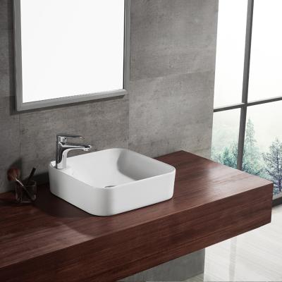 China Daily Modern Hotel Art Sale Black White Edge Modern Bathroom Use Hand Sink New Style Sanitary Customized Logo Item Mount Ceramic for sale