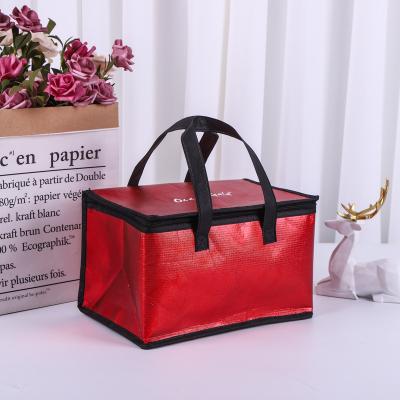 China Wholesale Reusable Reusable Reusable Promotional Logo Reusable Thermal Storage Handbag Zipper Custom Nonwoven Insulated Bag for sale