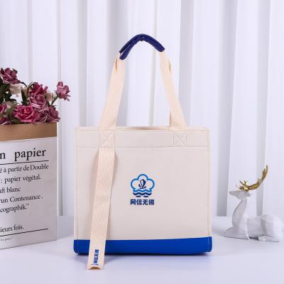 China Wholesale Hot Sale Sublimation Tote Bag Canvas Handled Handbags With Custom Logo Canvas Travel Duffel Bag for sale