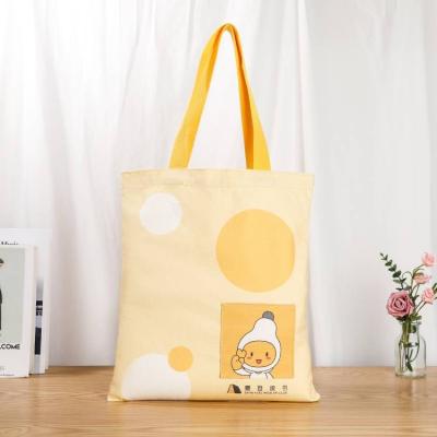 China Shoulder Casual Pocket Fashion Handbag Large Capacity Canvas Tote Bag Soft Colorful Organic Handled Tote Bag for sale